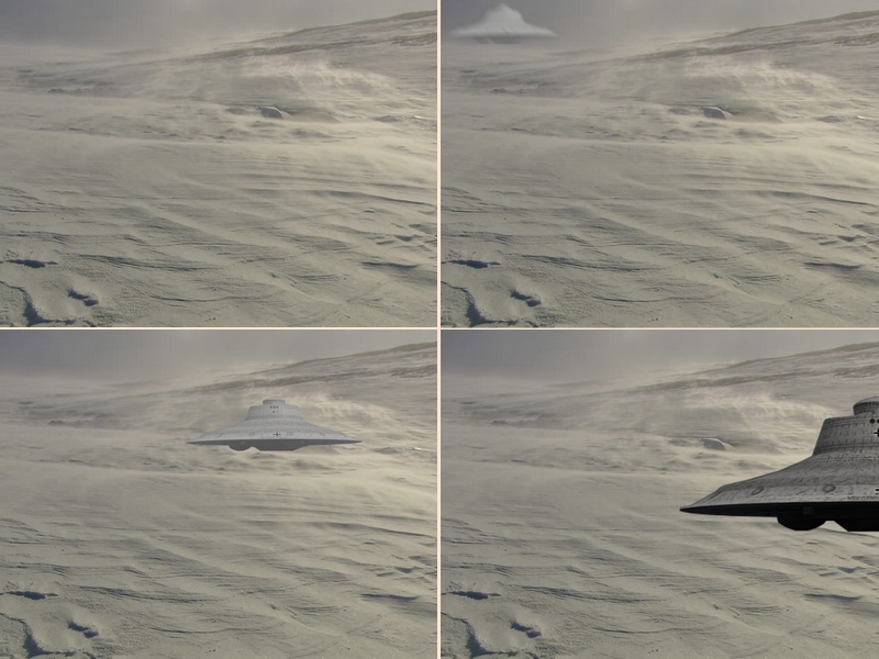 UFO Anflug Antarktis